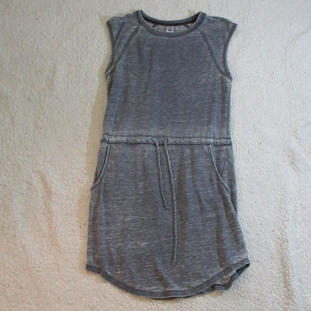 te verde Women's Gray/Blue Sweatshirt Style Short Sleeve Dress Size Small